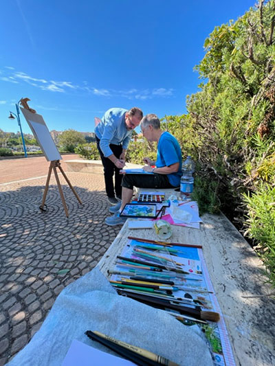 Watercolor Painting Classes in Tropea