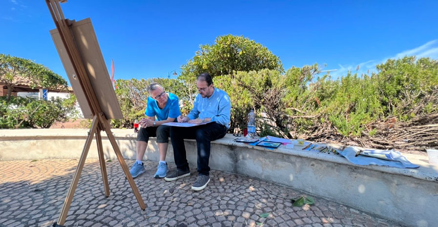 Watercolor Painting Classes in Tropea