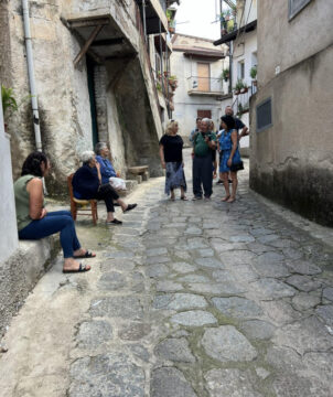 strolling through an ancestral village in Calabria