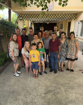 First time meeting relatives in the town of Cirella Calabria