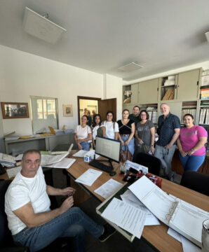 Searching archives at town hall in Calabria