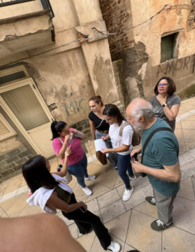 Guests exploring and finding great grandmothers home of birth