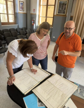 Searching family archives on Ancestry tour in Calabria