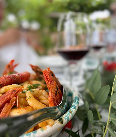 Fresh seafood pasta dish served during the Calabria food tour
