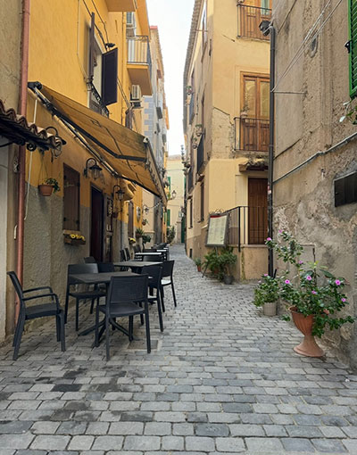 Historic centre of Tropea with stone streets and medieval architecture