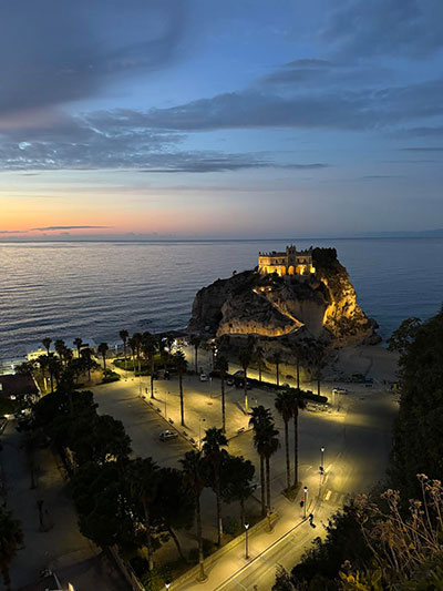 Sunset over Santa Maria dell’Isola in Tropea