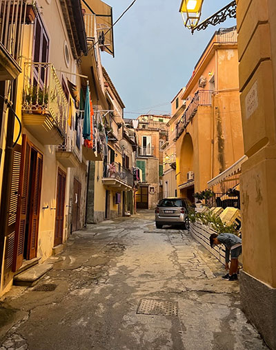 Street view through Tropea’s old historic centre
