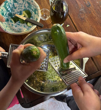 Preparing local ingredients during hands-on cooking experience in Calabria