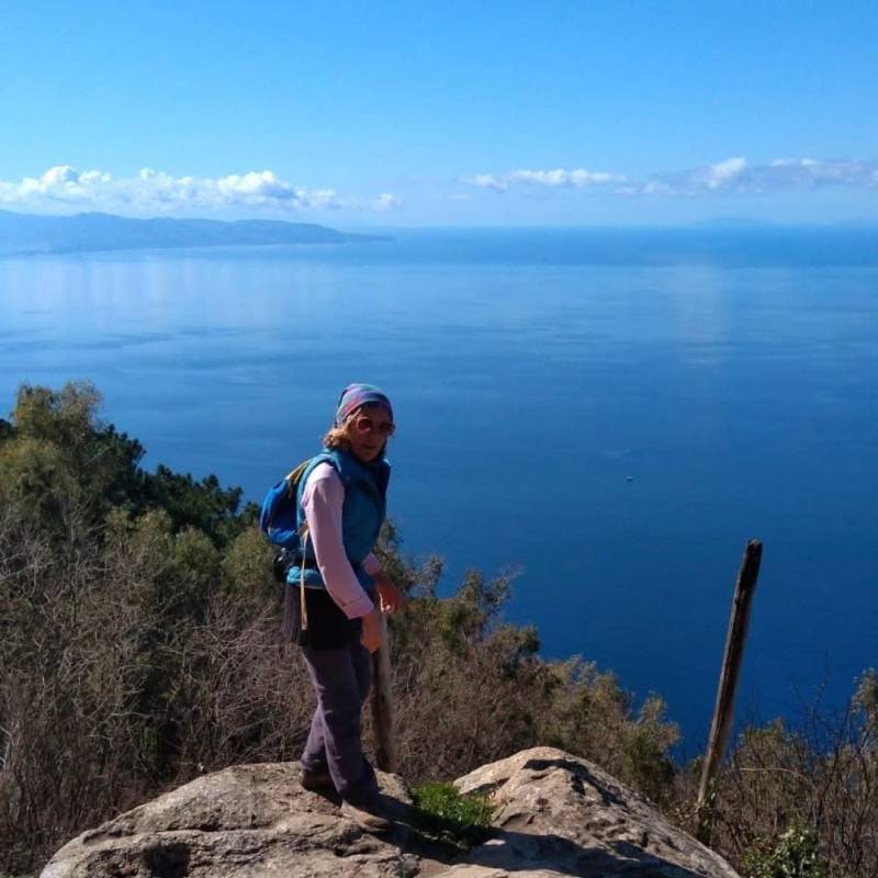 Guest Participating in our Walking, Food & Wine Tour in Calabria